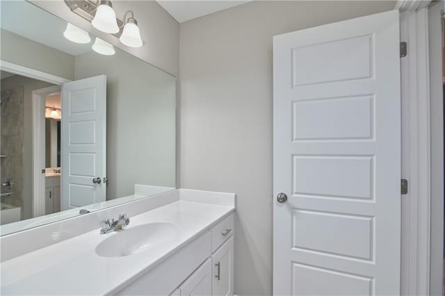 6118 Lewis Dr, Shawnee, KS 66226 - full bathroom featuring vanity and a shower