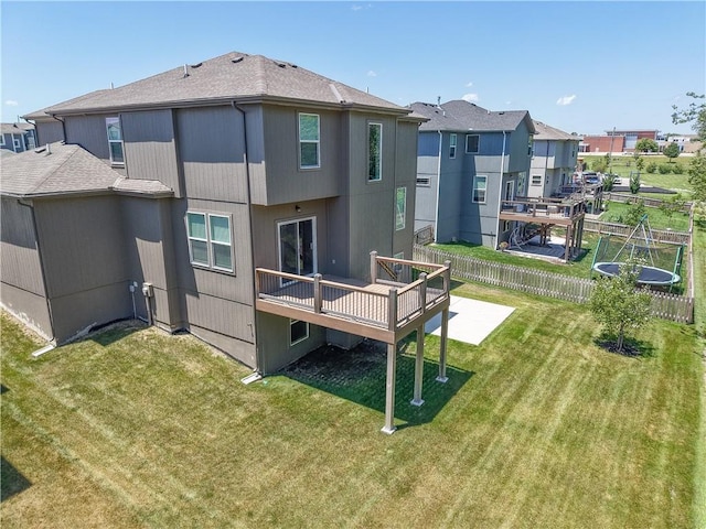 16779 S Durango St, Olathe, KS 66062 - back of property with a deck and a residential view