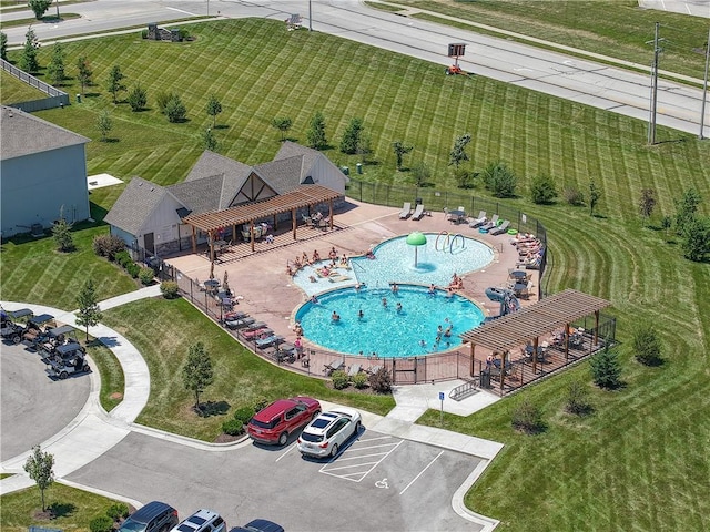 16779 S Durango St, Olathe, KS 66062 - aerial view of a pool area