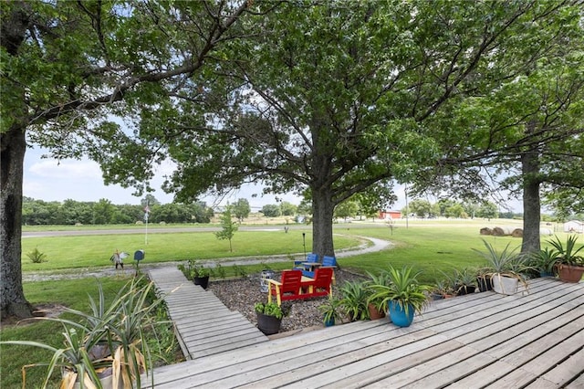 24245 K 68 Hwy, Paola, KS 66071 - wooden terrace featuring a lawn