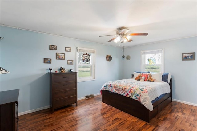 24245 K 68 Hwy, Paola, KS 66071 - bedroom featuring wood finished floors and a ceiling fan