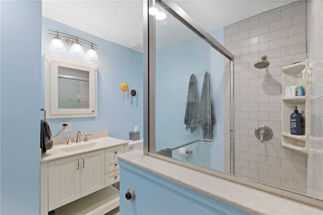 24245 K 68 Hwy, Paola, KS 66071 - full bathroom featuring a shower stall and vanity