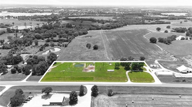 24245 K 68 Hwy, Paola, KS 66071 - aerial view of property and surrounding area with property boundaries highlighted