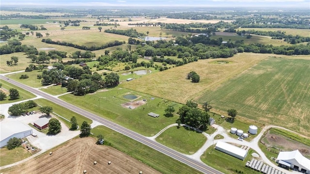 24245 K 68 Hwy, Paola, KS 66071 - aerial overview of property's location featuring rural landscape