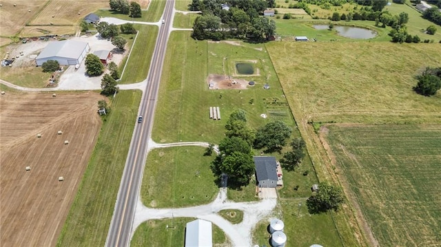 24245 K 68 Hwy, Paola, KS 66071 - aerial overview of property's location featuring rural landscape and a large body of water