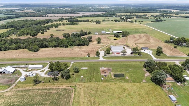24245 K 68 Hwy, Paola, KS 66071 - aerial view of property and surrounding area featuring rural landscape