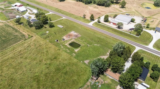 24245 K 68 Hwy, Paola, KS 66071 - aerial overview of property's location featuring rural landscape