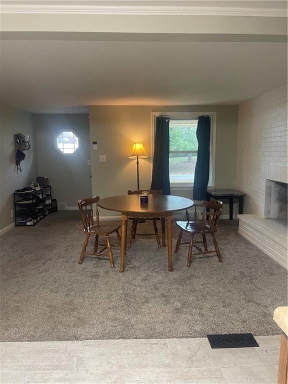 400 N Institute St, Richmond, MO 64085 - dining room with carpet flooring and baseboards