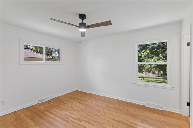 8918 Switzer St, Overland Park, KS 66214 - empty room featuring light wood finished floors and a ceiling fan