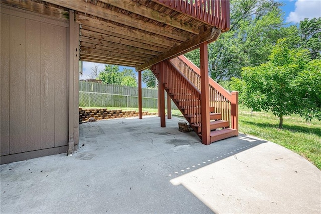 19208 E Lynchburg Pl, Independence, MO 64058 - view of patio featuring stairway