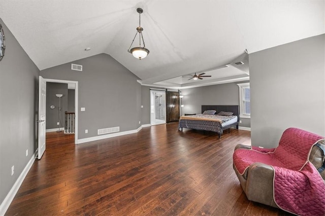 11927 W 131st Ter, Overland Park, KS 66213 - bedroom with wood-type flooring and vaulted ceiling