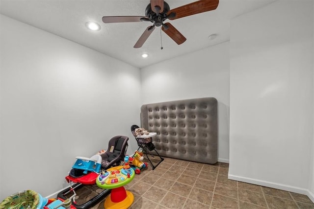 11927 W 131st Ter, Overland Park, KS 66213 - playroom with ceiling fan and recessed lighting