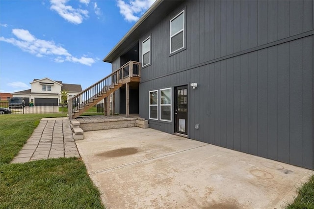 29702 W 195th St, Gardner, KS 66030 - rear view of property featuring stairway and a patio