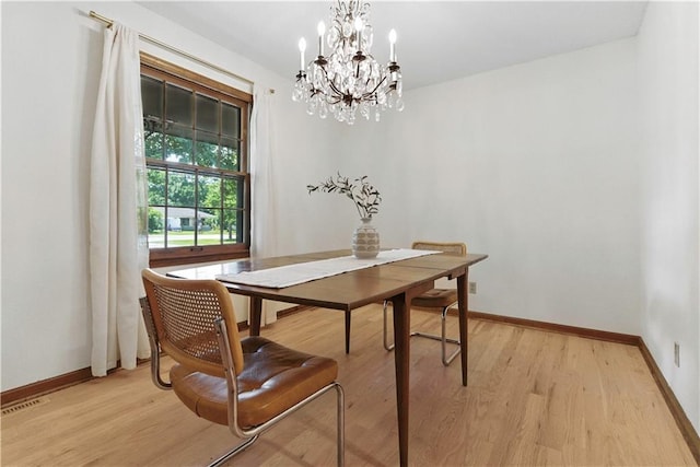 7100 Antioch Rd, Merriam, KS 66204 - dining space featuring a chandelier and light wood-style flooring
