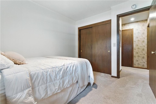 7100 Antioch Rd, Merriam, KS 66204 - bedroom with light colored carpet and a closet