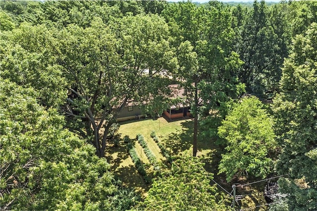 7100 Antioch Rd, Merriam, KS 66204 - aerial view of property and surrounding area featuring a forest