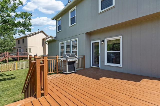 14162 W 150th Ct, Olathe, KS 66062 - wooden terrace with area for grilling