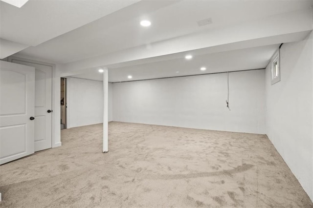 5015 S Marion Ave, Independence, MO 64055 - finished basement featuring carpet floors and recessed lighting