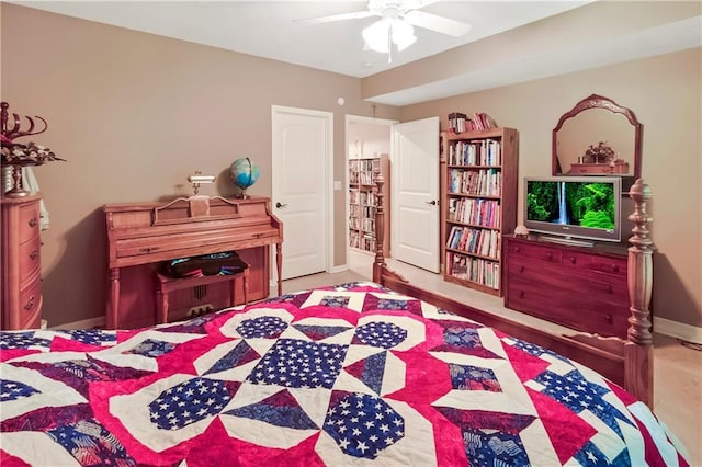 1310 Norfolk Dr, Harrisonville, MO 64701 - bedroom featuring baseboards and a ceiling fan