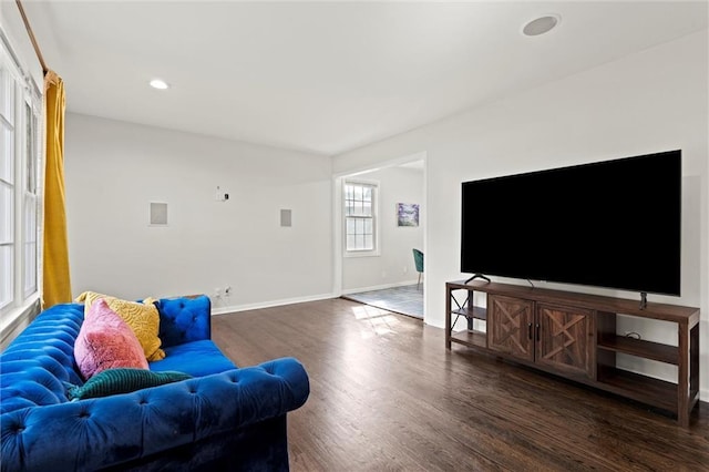 331 E 100th Ter, Kansas City, MO 64114 - living room with wood finished floors and recessed lighting