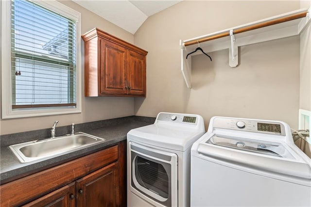 4890 NW Linder Ln, Riverside, MO 64150 - washroom with cabinet space and washing machine and dryer