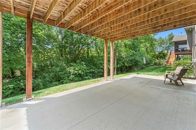 4890 NW Linder Ln, Riverside, MO 64150 - view of patio featuring stairway