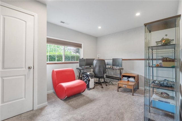 2712 E Sycamore St, Tonganoxie, KS 66086 - office area featuring carpet floors and recessed lighting