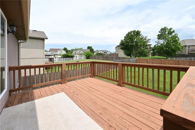 19617 Harbor Dr, Smithville, MO 64089 - wooden deck with a residential view and a fenced backyard