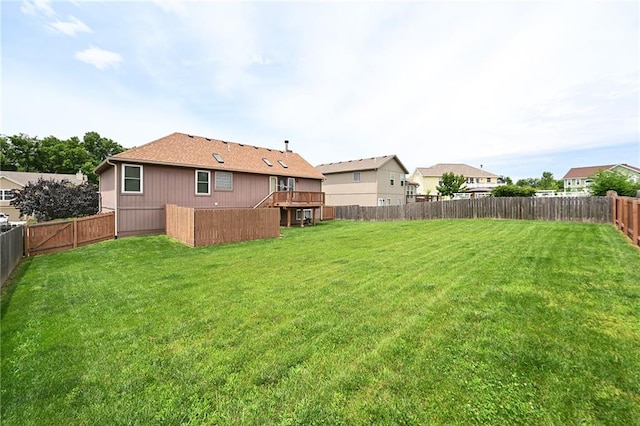 19617 Harbor Dr, Smithville, MO 64089 - fenced backyard featuring a wooden deck