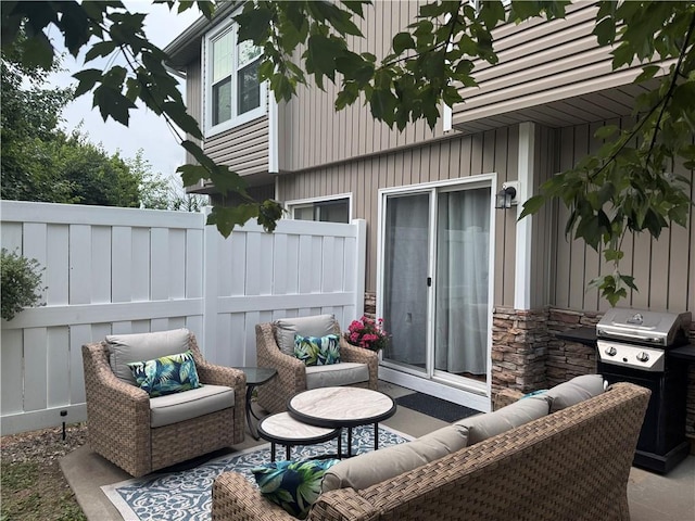21086 Millridge St, Spring Hill, KS 66083 - view of patio featuring an outdoor hangout area and area for grilling