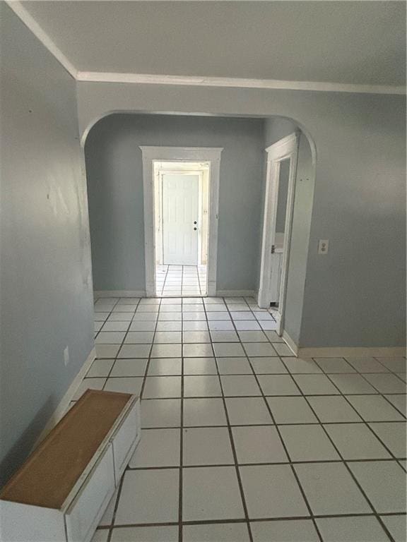 209 S Prairie, Yates Center, KS 66783 - hall featuring arched walkways and light tile patterned floors