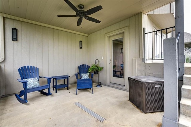 14423 N 145th St, Basehor, KS 66007 - view of patio with ceiling fan