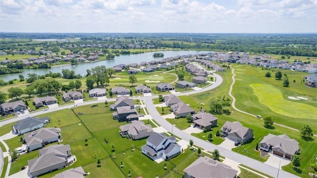 14423 N 145th St, Basehor, KS 66007 - aerial view of property's location featuring a large body of water, nearby suburban area, and a golf course