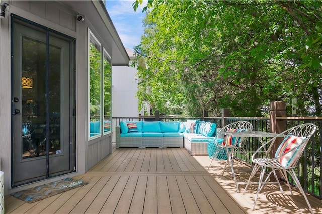 23852 W 124th Ct, Olathe, KS 66061 - wooden deck featuring outdoor lounge area