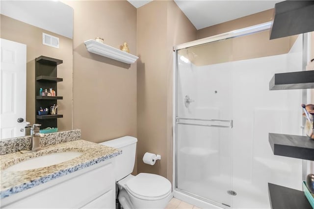 23852 W 124th Ct, Olathe, KS 66061 - full bathroom with a stall shower, vanity, and tile patterned flooring
