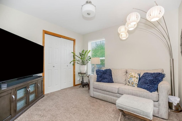 1702 Aspen Ln, Excelsior Springs, MO 64024 - carpeted living room with baseboards