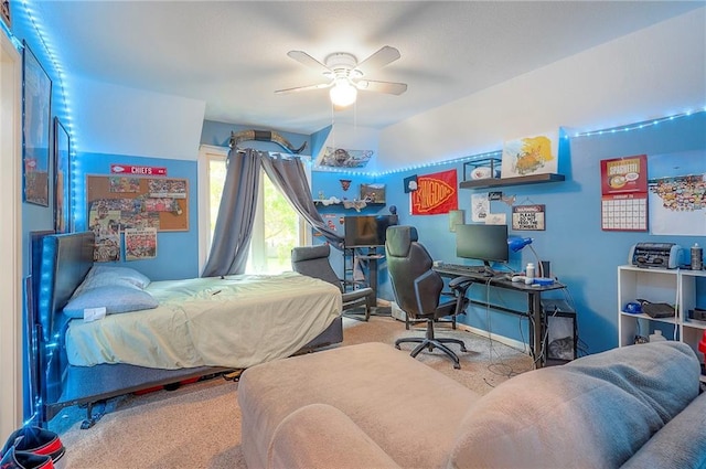 12432 Lamar Ave, Overland Park, KS 66209 - bedroom featuring carpet flooring and ceiling fan