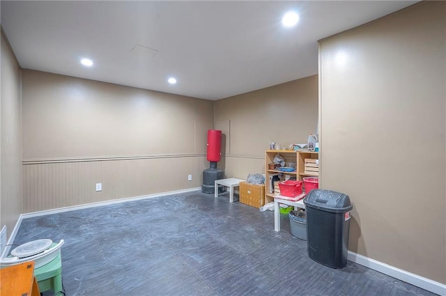 12432 Lamar Ave, Overland Park, KS 66209 - rec room with recessed lighting and baseboards
