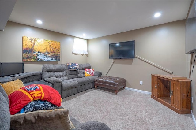 12432 Lamar Ave, Overland Park, KS 66209 - carpeted living room with recessed lighting