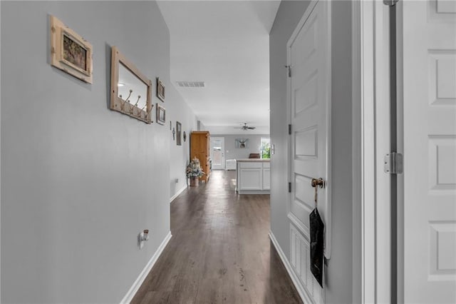 20367 W 193rd Ter, Spring Hill, KS 66083 - hall with dark wood-type flooring and baseboards