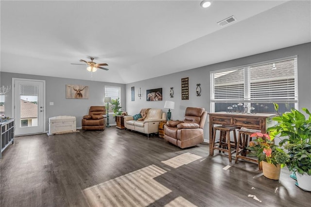 20367 W 193rd Ter, Spring Hill, KS 66083 - living room with ceiling fan and wood finished floors