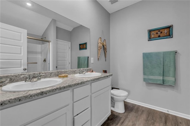 20367 W 193rd Ter, Spring Hill, KS 66083 - full bath with a shower, double vanity, and wood finished floors