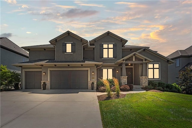 16420 Lucille St, Overland Park, KS 66221 - view of front facade featuring stone siding and stucco siding