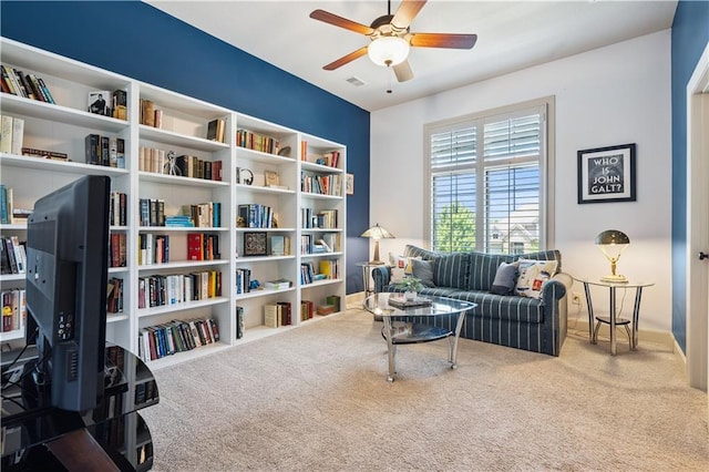 16420 Lucille St, Overland Park, KS 66221 - sitting room with carpet and a ceiling fan