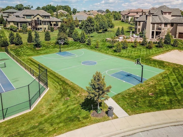 16420 Lucille St, Overland Park, KS 66221 - view of sport court with community basketball court and a residential view