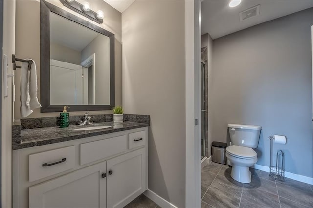 24976 W 87th St, Lenexa, KS 66227 - full bath featuring vanity, a stall shower, and marble look tile flooring