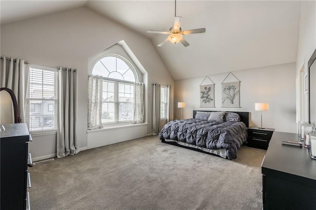 8103 NE 111th Ter, Kansas City, MO 64157 - carpeted bedroom featuring lofted ceiling and a ceiling fan