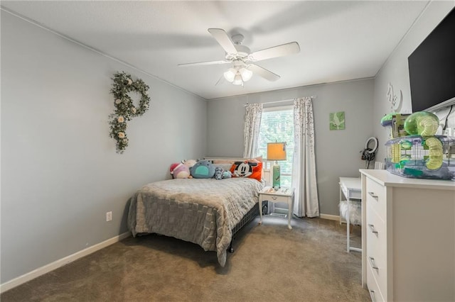 8103 NE 111th Ter, Kansas City, MO 64157 - carpeted bedroom featuring baseboards and ceiling fan