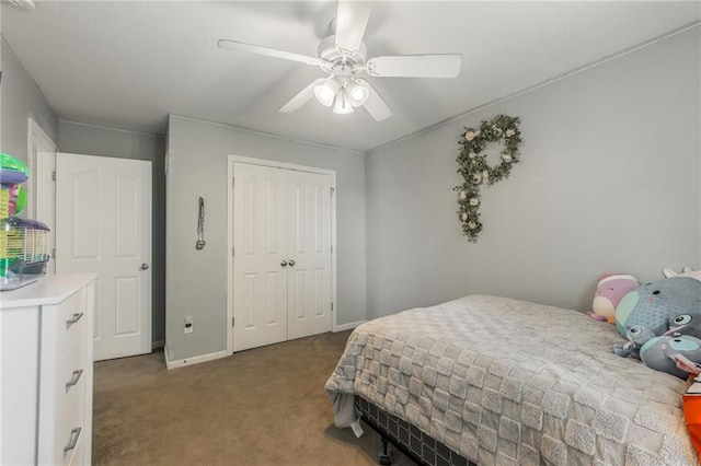 8103 NE 111th Ter, Kansas City, MO 64157 - carpeted bedroom with a closet and a ceiling fan
