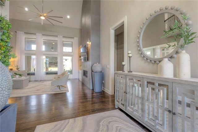 15716 Canterbury St, Overland Park, KS 66085 - entrance foyer with wood finished floors and baseboards